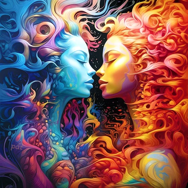 Fire and Ice captures a meeting of two elements in a mesmerizing underwater scene, offering a captivating modern wall art piece that enchants and inspires.