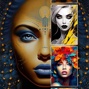 Captivating Portraits, a digital artwork by Patrick Reiner.