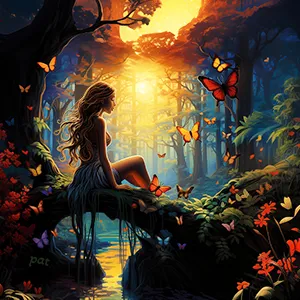 Woodland Wings, a digital artwork by Patrick Reiner.